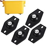 Ruedas adhesivas giratorias - Rodillos de electrodomésticos pesados | Poleas de lanzamiento autoadhesivas con rodamientos de bolas, ruedas de palo sin perforación para basura, macetas, ti