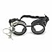 Steampunk Victorian Goggles Rave Glasses, Sleek and Stylish Industrial,Clear Lenses, Double Clip on Eye Loupe