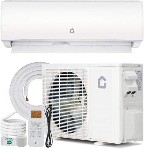 Garvee 9000 BTU Mini Split AC w/Remote Control19 SEER2 Cools Up to 450 Sq. Ft,Ductless Inverter Mini Split System w/0.75 Ton Heat Pump Pre-Charged & Installation Kit, Ultra-Quiet
