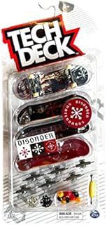 TECH DECK Sk8shop Bonus Pack Mini Finger Skateboard Multi Pack 2022 Series (Disorder (4 Pack))