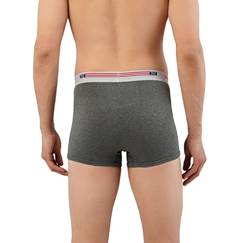 Image of U.S. Polo ASSN. Mens I015 Anti Microbial Branded Stretch Cotton Underwear Trunk -Pack of 1