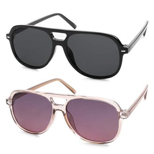 Retro Trendy Polarized Aviator Sunglasses Womens Mens 70s Classic Vintage Oversized Sun Glasses AR82278