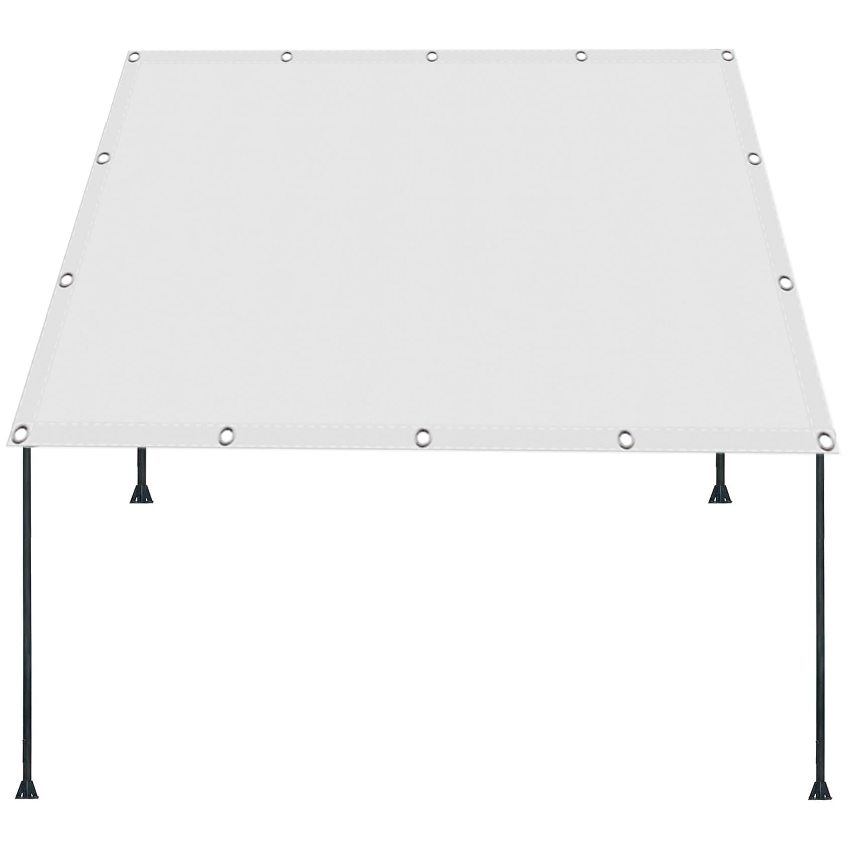 Voile d'ombrage blanc pour créer un coin de fraîcheur agréable dans votre jardin en été
