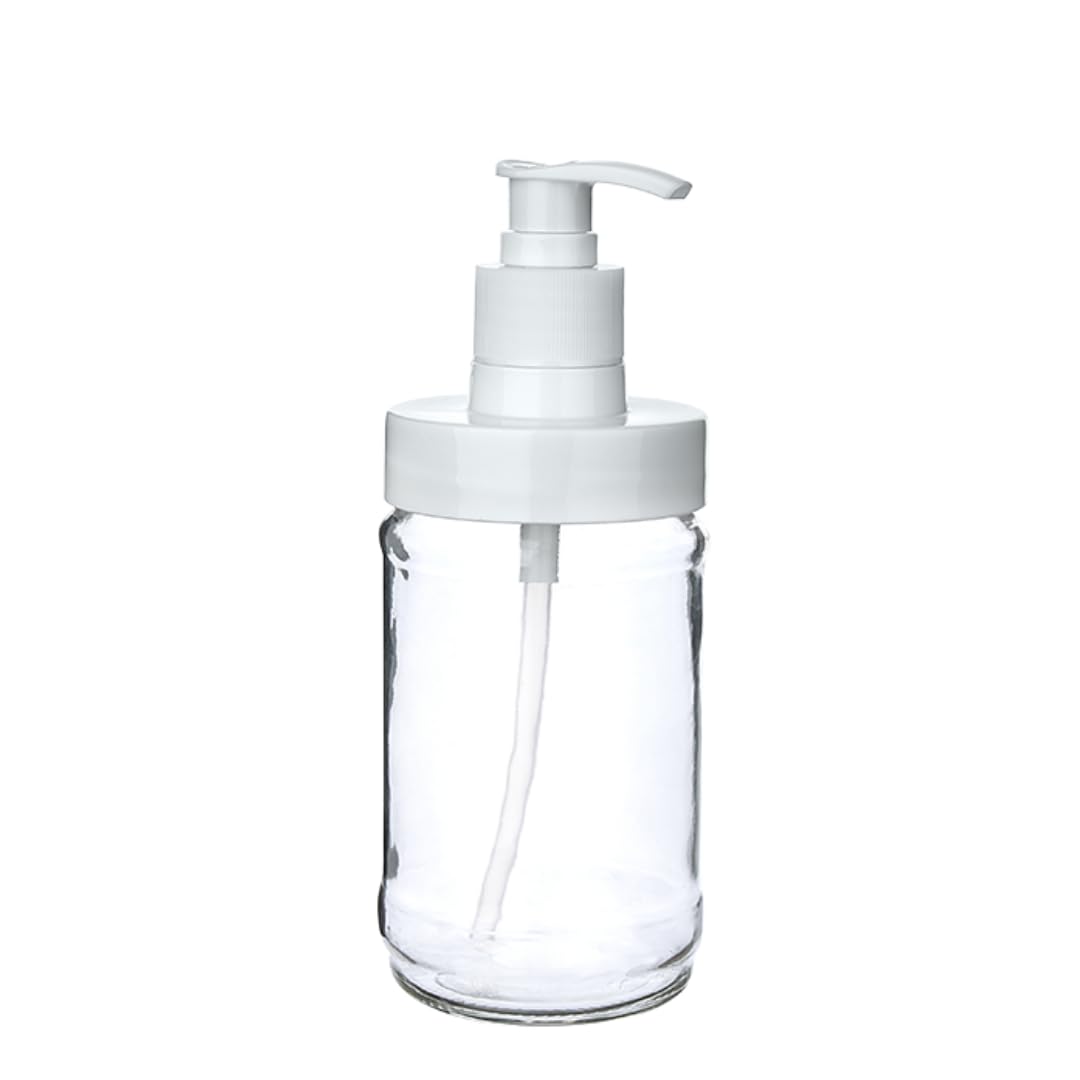 Cam Sıvı Sabunluk & Deterjanlık Kilitli Pompalı Sıvı Sabun Haznesi Banyo Sabunluğu Mutfak Deterjanlığı Deterjan Kutusu 320 ml (2)