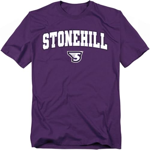 LOGOVISION Stonehill College Arch Logo Unisex Adult T Shirt, Purple, Medium
