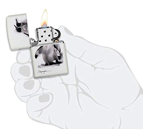 Zippo 49092 – Spazuk Pinguin - White Matte – Sturmfeuerzeug, nachfüllbar, in hochwertiger Geschenkbox – Bild 5
