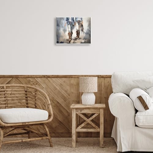 Image of Romantic Cowboy Boots Plaid, 11 x 14 Inch Mounted Print on Wall Plaque | Stupell Industries . By Ramona Murdock . Ready to hang . Great gift for country decor . Made in USA