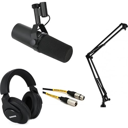 Shure SM7B Dynamic Microphone with Boom Arm and Headphones Kit