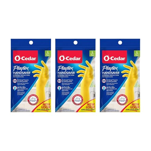Gants de protection quotidienne PLAYTEX HandSaver L pour ménage vaisselle et nettoyage