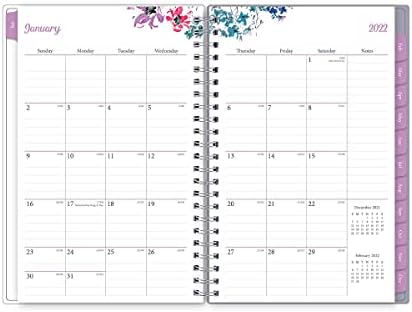 Blue Sky 2022 Weekly & Monthly Planner, 5" x 8", Flexible Cover, Wirebound, Laila (137276-22)
