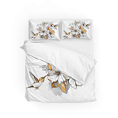 Parure de lit fleurs tropicales CHEHONG housse de couette complète