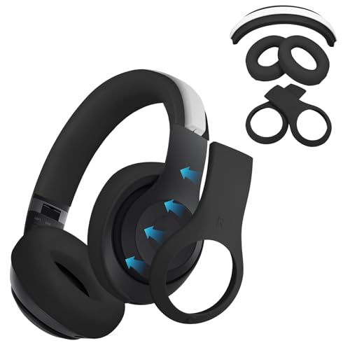 Adhiper【3 in 1】 Studio Pro Silicone Case Cover,Anti-Scratch Headband Cover/Ear Pad Cover/Shell Cover for Beats Studio Pro Headphone,Studio Pro Soft Silicone Protector Accessories(Black)