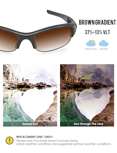 Image of BLAZERBUCK Replacement Lenses & Sock Kit for Oakley Flak Jacket OO9008 Sunglass
