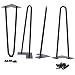 14" Hairpin Legs 1/2" [Satin Black] -Leg Protectors(4) + Screws(20) [Set of 4] - Metal Legs - Coffee Table Legs - Desk Legs - Furniture Legs - Mid Century Modern by Homeland Hardware