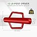 FOREHOGAR Fence Post Driver with Handle,12LB Hand Post Pounder,2.7 inches Inner Dia. Pole Rammer, Farm Wire Fencing for T Post, Metal Fence Stake and Sign Posts, Red