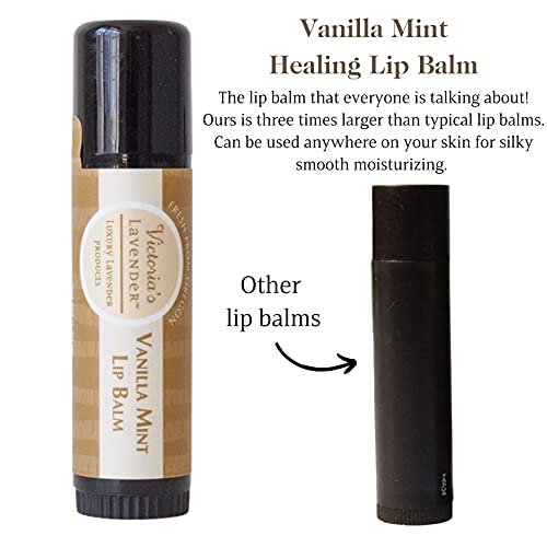 Victoria's Lavender Natural Body Products Gift Set - Handmade Soap, Hand & Body Lotion, Lip Balm, Body Candle Skin Care Sets & Kits, Lavender Bath And Body Products For Women, Vanilla Lavender #TOP2