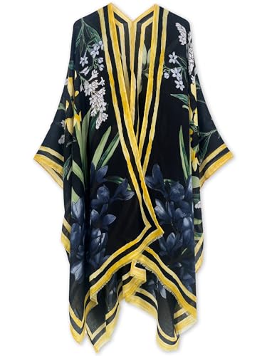 Image of Spicy Sandia Kimonos for Women Floral Beach Cover Up Loose Swimsuit Bathing Suit Coverup Cardigan for Summer Swimwear