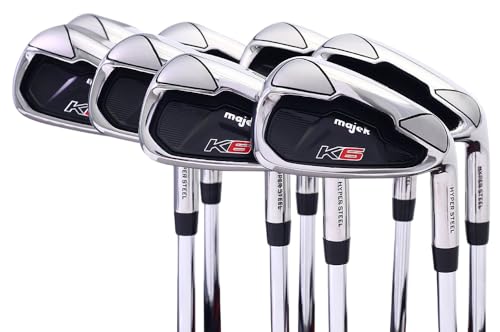 Majek K6 Iron Set Complete 8-Piece Men's Iron Set (4-PW, SW) Right Handed Steel Shaft Regular Flex R Flex Club