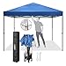 TOOLUCK Carpa Plegable 3x3 Impermeable Cenador Carpa de Jardin Protección UV 50+ Pop Up Gazebo Altura Ajustable Pabellón de Jardín Pergola con Bolsa de Rodillos para Fiestas, Camping, Playa, Azul