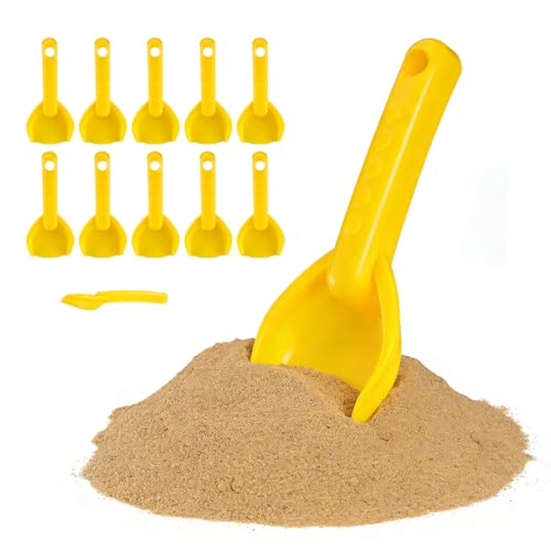 Kisangel 12 Stück Strandsandschaufeln Kunststoff-Sandschaufeln Strandspielzeugschaufeln Für Kinder Kleinkinder Jungen Mädchen Spaß Geburtstagsfeier Gefälligkeiten