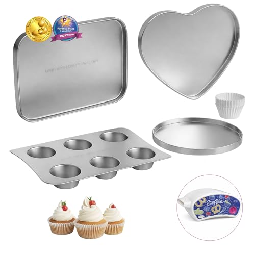 Easy Bake Oven Pan Set 4 Pans 75 Liners Nonstick Aluminum Accessories