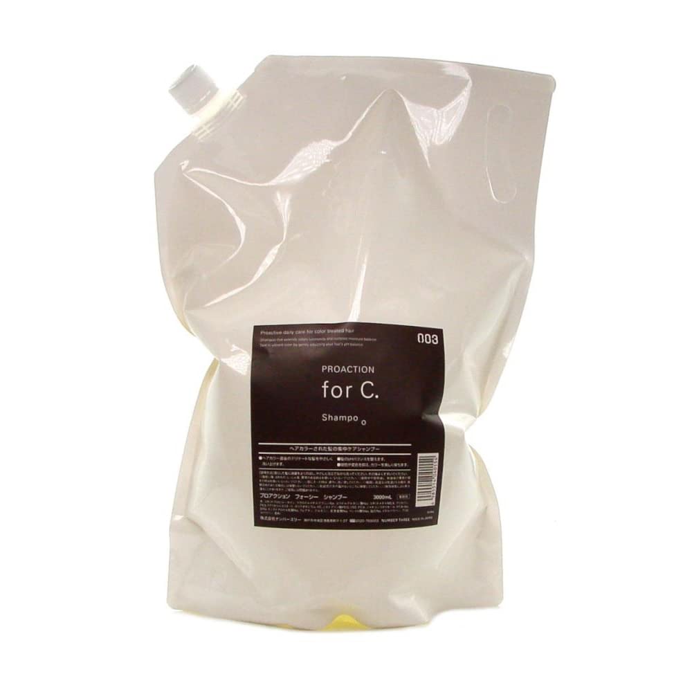 ナンバースリー no3 プロアクション フォーシー シャンプー ＆トリートメント レフィルセット 各3000mL PIEEF ナンバースリー NO3 プロアクション フォーシー シャンプー