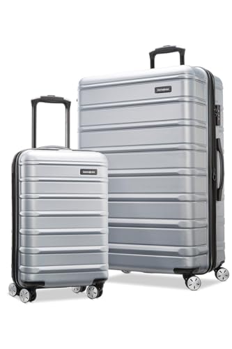 Image of Samsonite Omni 2 Hardside Expandable Luggage with Spinning Reels, Arctic Silver, 2pc set (20 /24 inch), Modern