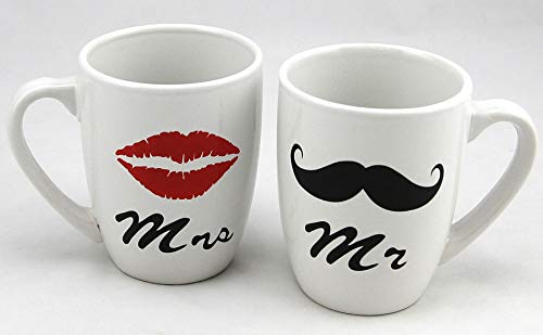 Idealtrend Mr. & Mrs. - Set di 2 tazze da caffè