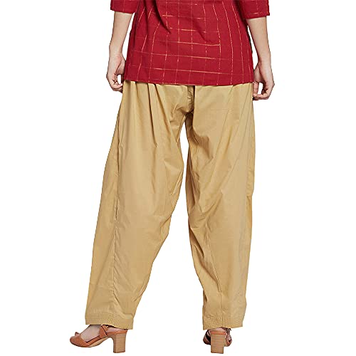 Image of GO COLORS Soft Cotton Salwar for Women | Relaxed Fit, Mid Rise, Ankle Length, Drawstrings