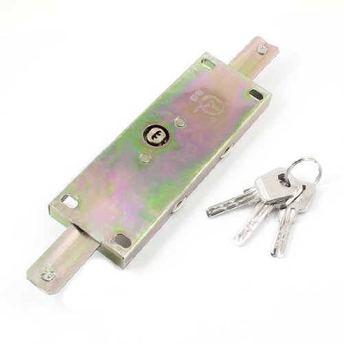 Image of Aexit Warehouse Garage Padlocks & Hasps Vertical Keyway Metal Rolling Door Lock + 3 Silver Keyed Padlocks Tone Keys