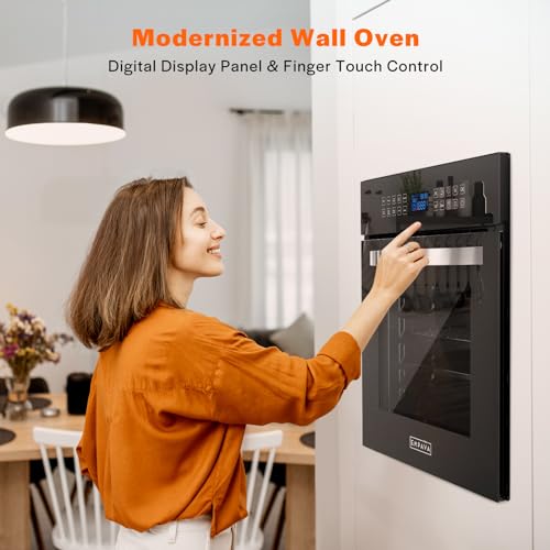 Empava EMPV-24WOC17-LTL 24 Inch 10 Cooking Functions W/Rotisserie Electric Led Digital Display Touch Control Built-In Convection Single Wall Oven thumb #6