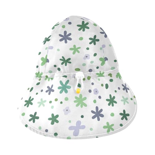 Boho Simple Style Galaxy Leaves Flowers Infant Sun Hats Baby Boys Beach Caps Girl UPF 50+ Large Brim Beach Essentials3