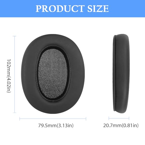 Adhiper Repuestos Earpads Almohadillas Auditivas para Auriculares Sony ULT WEAR Over-Ear | Almohadillas con Cuero Proteico Suave, Espuma de Memoria para Aislamiento de Ruido ULT WEAR (Negro) miniatura 5