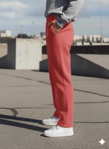 Image of Mack Jonney Women's Solid Fleece Track Pants | Warm & Durable Casual Lowers | Trendy Lowers-M5306
