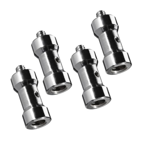 Walimex spigot adaptrar till kamerastativ 4st. gängadaptrar med 3/8" hona och 1/4" hane gänga, tappar för snabb byte av kameratillbehör, perfekt för fotografering i fotostudio