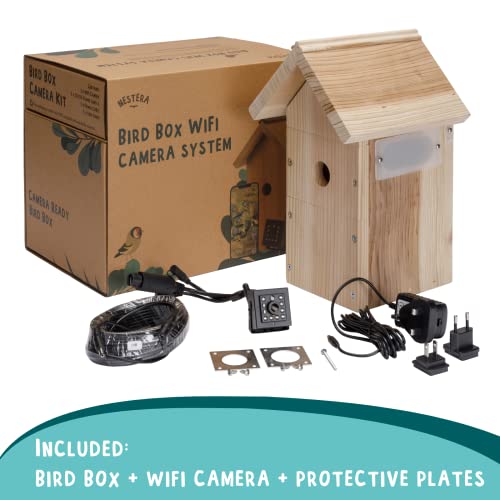 Smart Birdhouse With Camera - 1440P Hd Wifi Outdoor Bird Box | Nesting Box For Robins, Wrens, Tree Swallows | Birdhouses Mount To Tree, Fence Or House | Ideal Bluebird Houses For Outside - By Nestera #TOP2