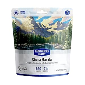 Backpacker’s Pantry Chana Masala – Freeze Dried Backpacking & Camping Food – Emergency Food – 21 Grams of Protein, Vegan, Gluten-Free – 1 Count
