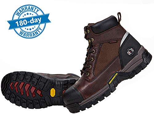 ROCKROOSTER Work Boots for Men, Composite Toe Waterproof Safety Working Shoes / F1- AT872, 7-D-BRN - Thumbnail 7
