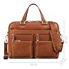 ROYALZ sac à bandoulière cuir homme/femme 'San Francisco' sacoche pour ordinateur portable 13-14 pouces sac d'affaires messager vintage, Couleur:Texas marron #1