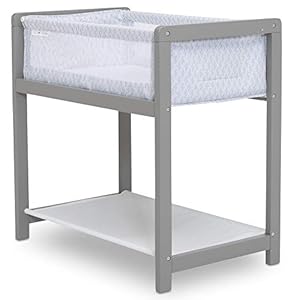 Classic Wood Bedside Bassinet Sleeper – Portable Crib with High-End Wood Frame, Link