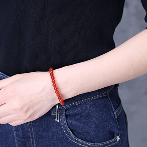 Coai 925 Sterling Silver Carnelian Crystal Slider Bracelet For Women Girls #TOP1
