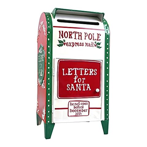 ALL CHIC Christmas Post Box Mail Box Letter Box Santa Decoration Letters To Santa Post Box Large Letter Postal Boxes Letterbox Cages for Christmas Decorations Cover