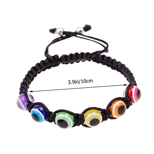 2Pcs Adjustable Rainbow Bead Woven Hand Ornament for Unisex Creative Wrist Decor Durable and Stylish Jewelry2