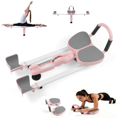 2-in-1 Spagattrainer & Plank Board Beinspreizer Beinstrecker Spagat Trainer 0-180 Verstellbar 72-90cm Ausziehbar für Ballett Tanz Yoga Kampfsport Gymnastik