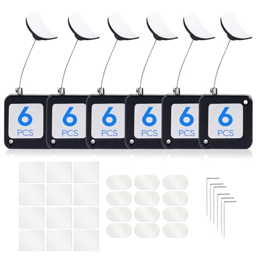 Image of Retractable Remote Control Tether Lock: 6.5 ft Upgraded Pulling Force Security Lanyard Lock with Adjustable Cable Leash Length Clasp for TV Remote Control, Gaming Controller, Tablets Showroom (6 PCS)