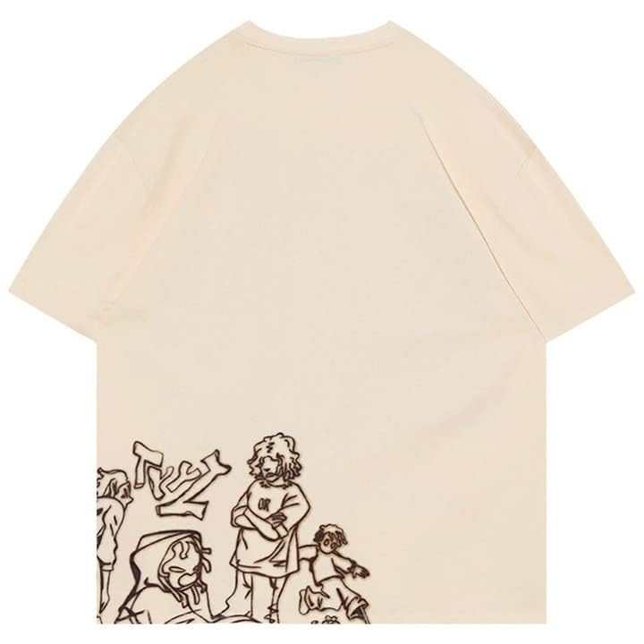 Aelfric Eden Mens Oversized T Shirts Tees Butterfly Print Crew Neck Cotton Tops Streetwear Casual Shirt