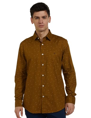 Image of Van Heusen Casual Printed Shirt for Men| Premium Cotton| Full Sleeves| Slim Fit |Breathable Fabric