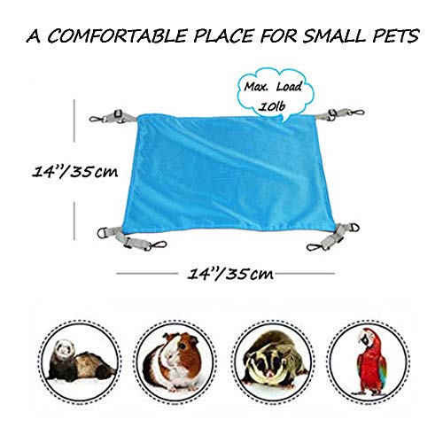 Homeya Small Animal Guinea-Pig Hanging Hammocks Bed Pet Cage Hammock For Ferret Cat Rat Chinchilla Hamster Cavy Degu Gerbil Rabbit Playing Cozy Activity Fun Toy (Ferret Size) #TOP1