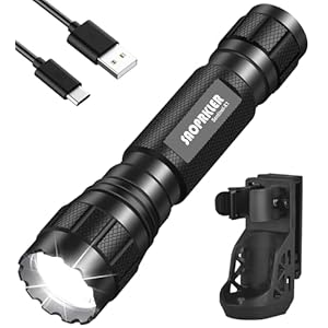 Tactical Flashlights High Lumens-1200 LM Police Flashlight with Holster for Duty Belt,Single Mode LED Flashlight for Camping/Law Enforcement-Sentinel-X1