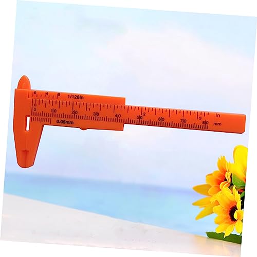 Calibrador Vernier Mini de Plástico Naranja NUOBESTY miniatura 2